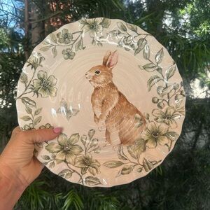 Maxcera easter bunny rabbit dinner plate plates set of 6